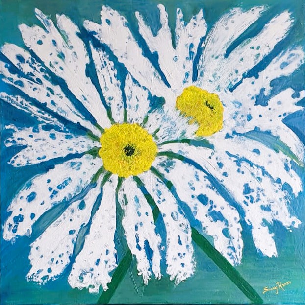 titled margarita this is a flower painting by Susana Rubinstein